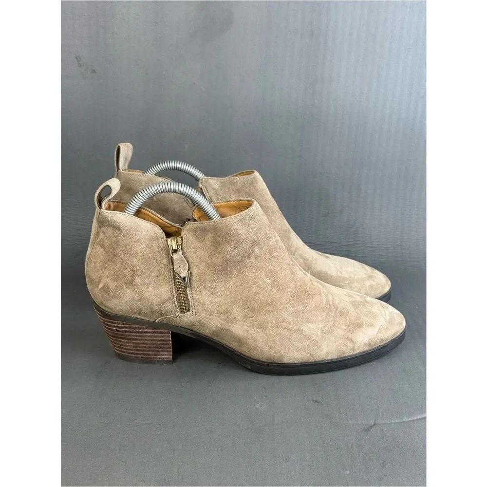 Vionic Cecily ankle boots stone suede shoes womens size 9 new